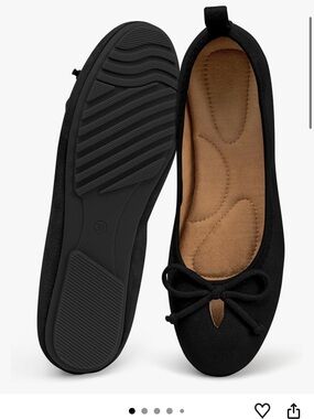 Unbranded Suede Black Women's Ballet Flats with Bow